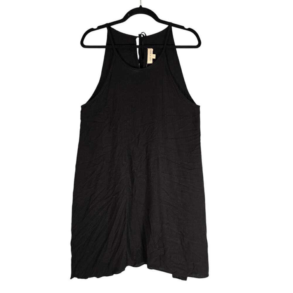 Anthropologie Cloth & Stone Womens Spaghetti Strap Mini Dress Black Size Medium